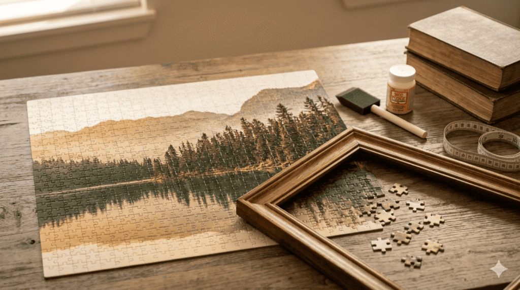 how to frame a puzzle