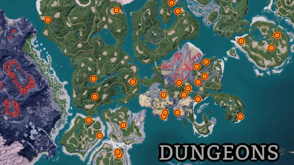 Palworld Dungeon Locations