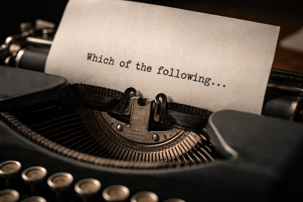 which of the following