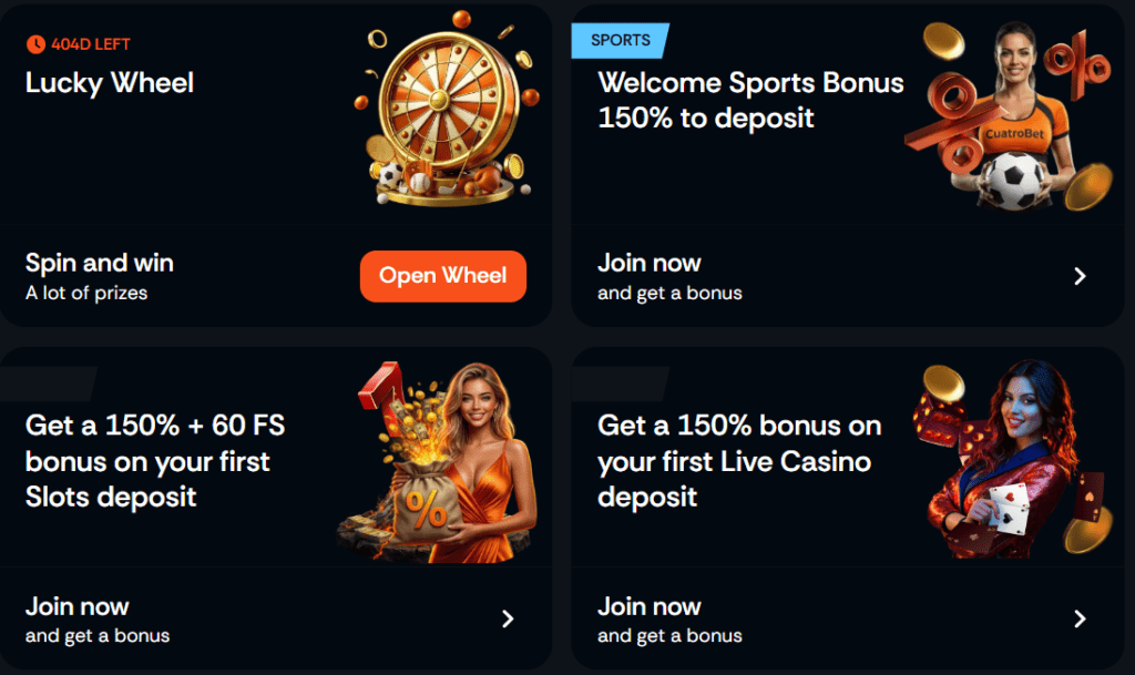 cuatrobet casino bonuses