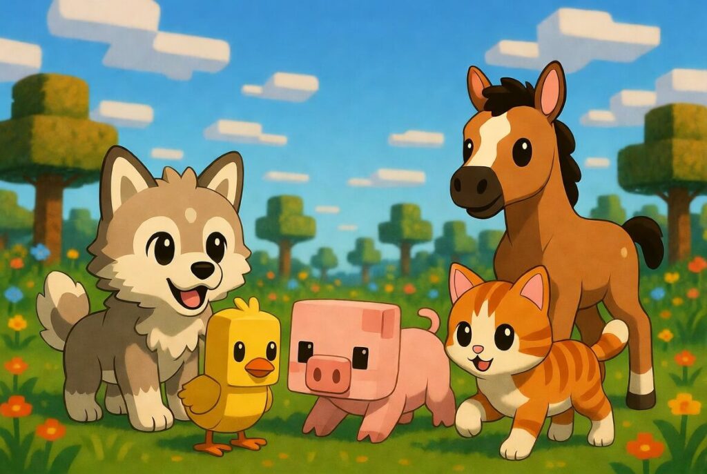 New Baby mobs Mincraft
