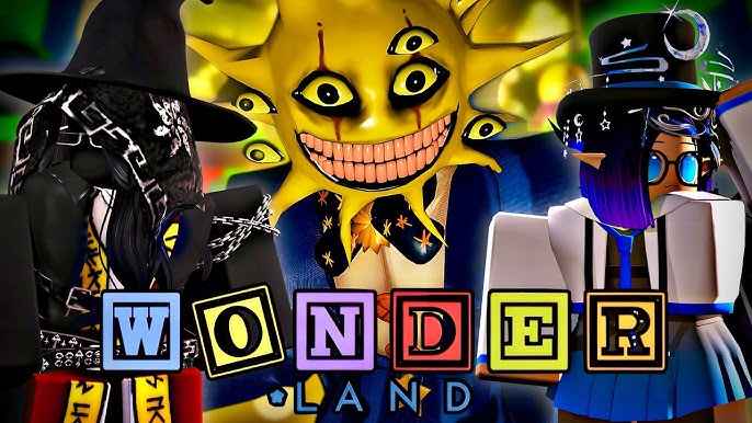 Wonderland Roblox players exploring a colorful toy-themed horror amusement park